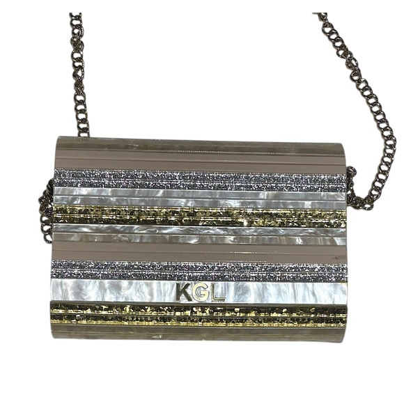 Kurt Geiger London Party Eagle Clutch - Gold, Silver, Champagne, and Pearl - Picture 14 of 16